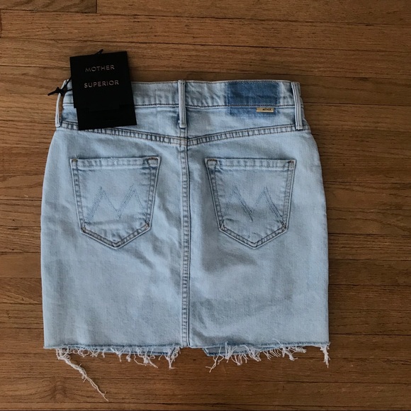 Mother denim faded Jean mini skirt NWT - Picture 7 of 7